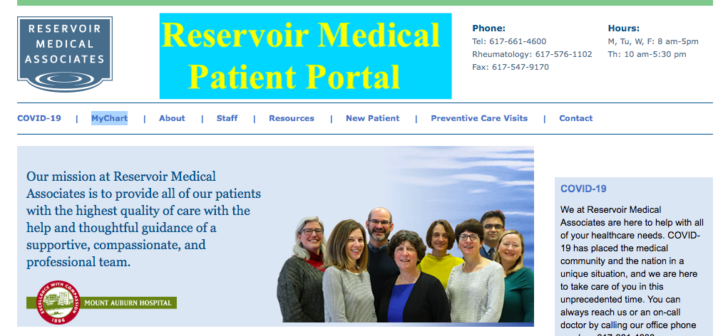 Reservoir Medical Patient Portal -resmedonline.net