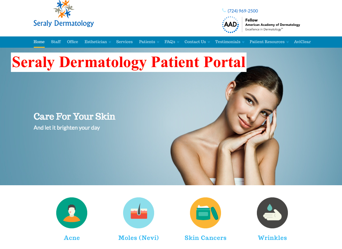 Seraly Dermatology Patient Portal