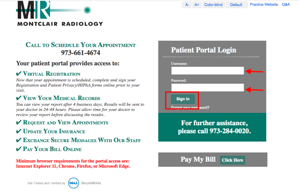 Montclair Radiology Patient Portal Login - ris.montrad.net