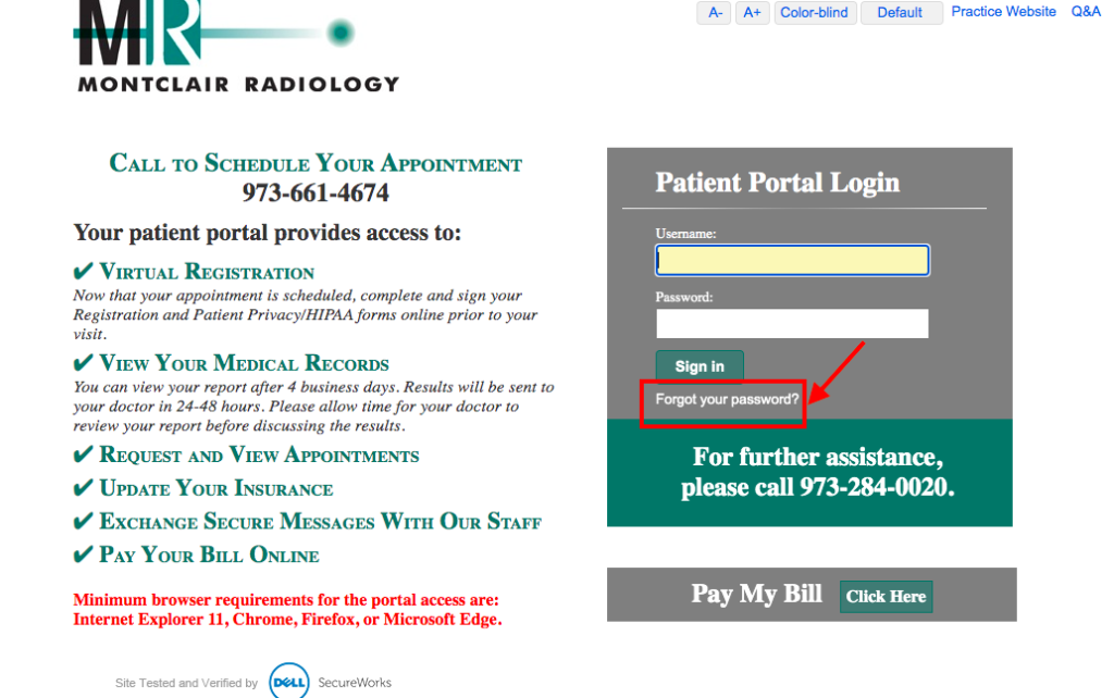 Montclair Radiology Patient Portal Login - ris.montrad.net