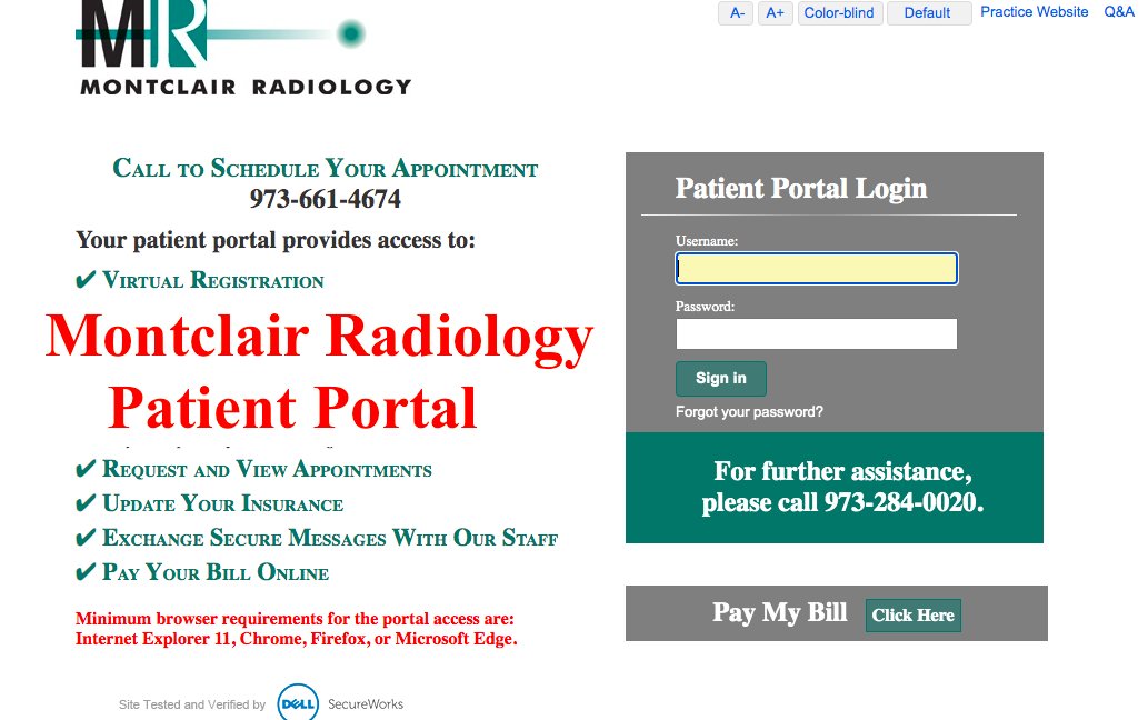 Montclair Radiology Patient Portal - ris.montrad.net