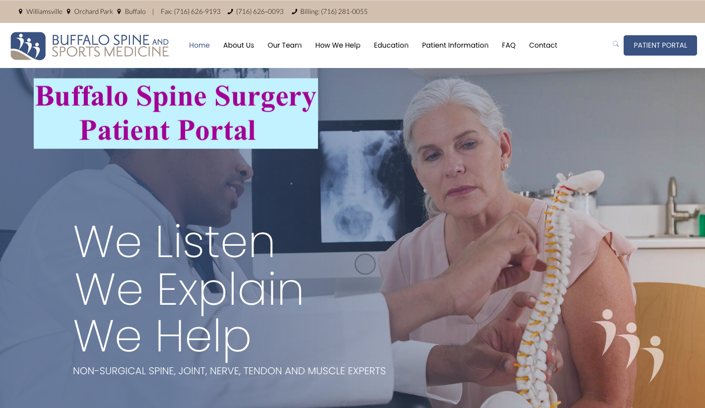 Buffalo Spine Surgery Patient Portal