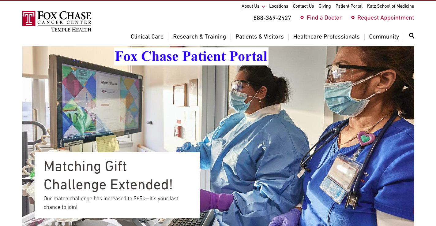 Fox Chase Patient Portal