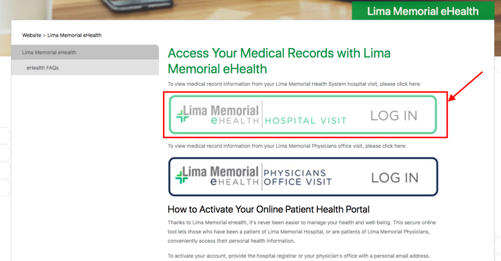 Lima Memorial Patient Portal