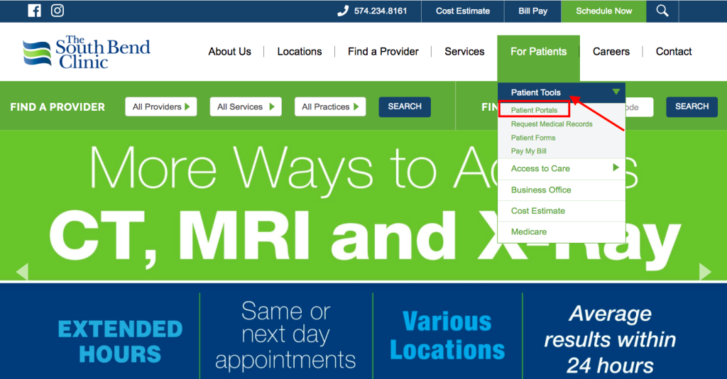 South Bend Clinic Patient Portal