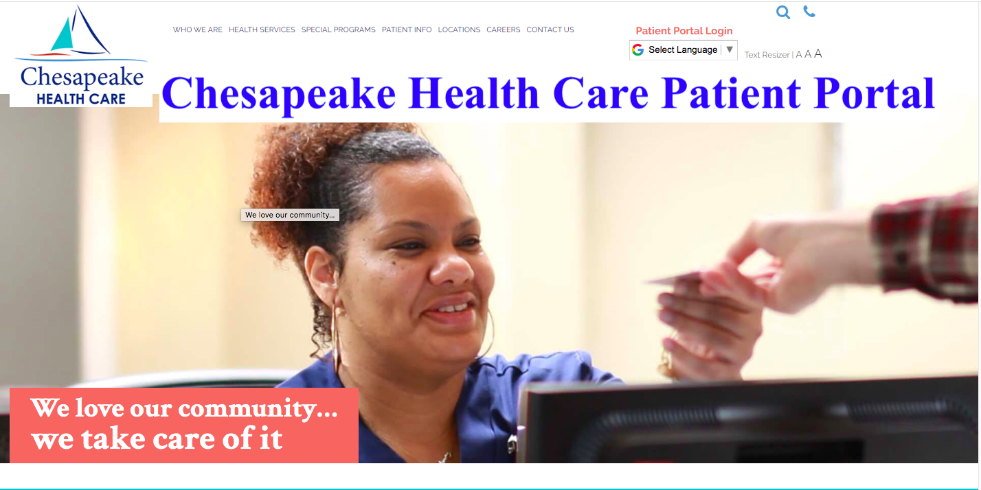 Chesapeake Health Care Patient Portal Login