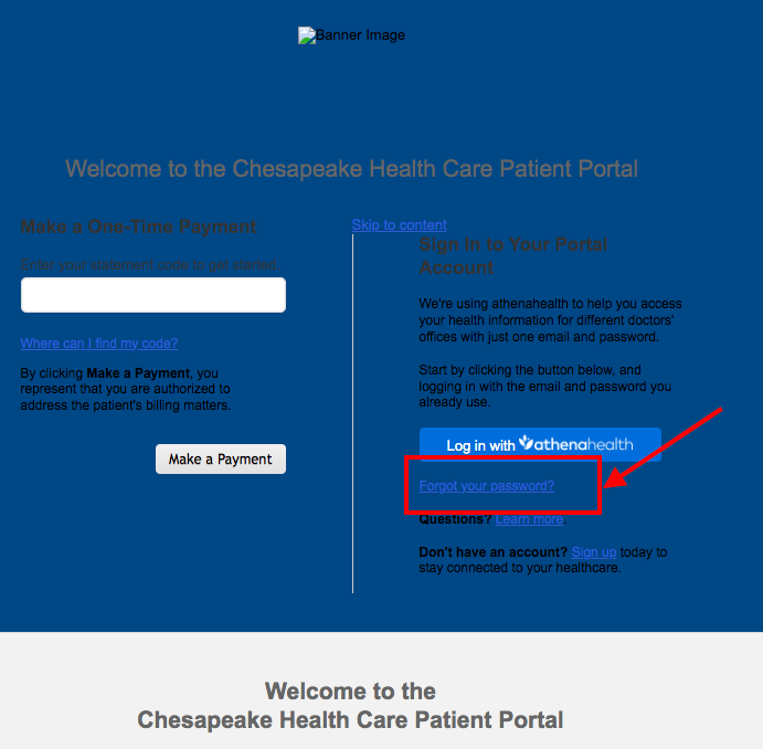 Chesapeake Health Care Patient Portal Login