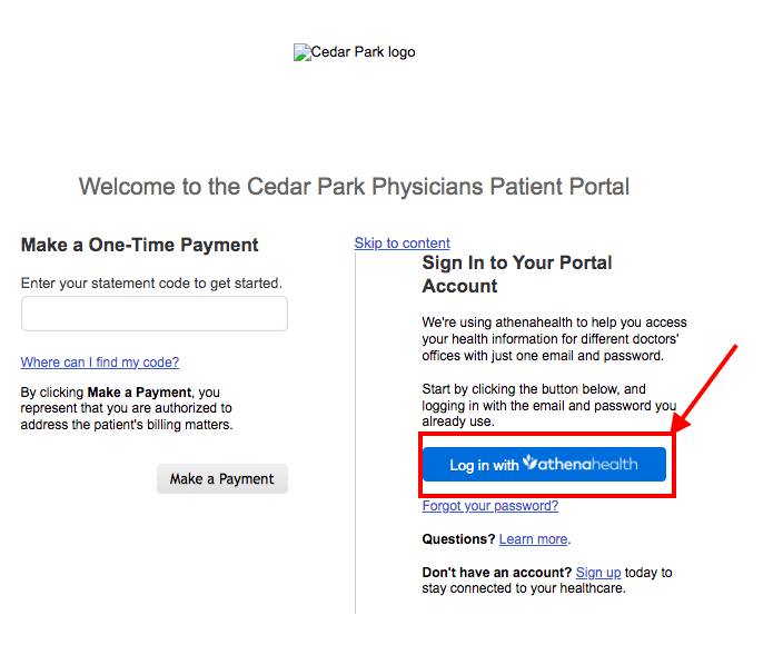 Cedar Park Physicians Patient Portal