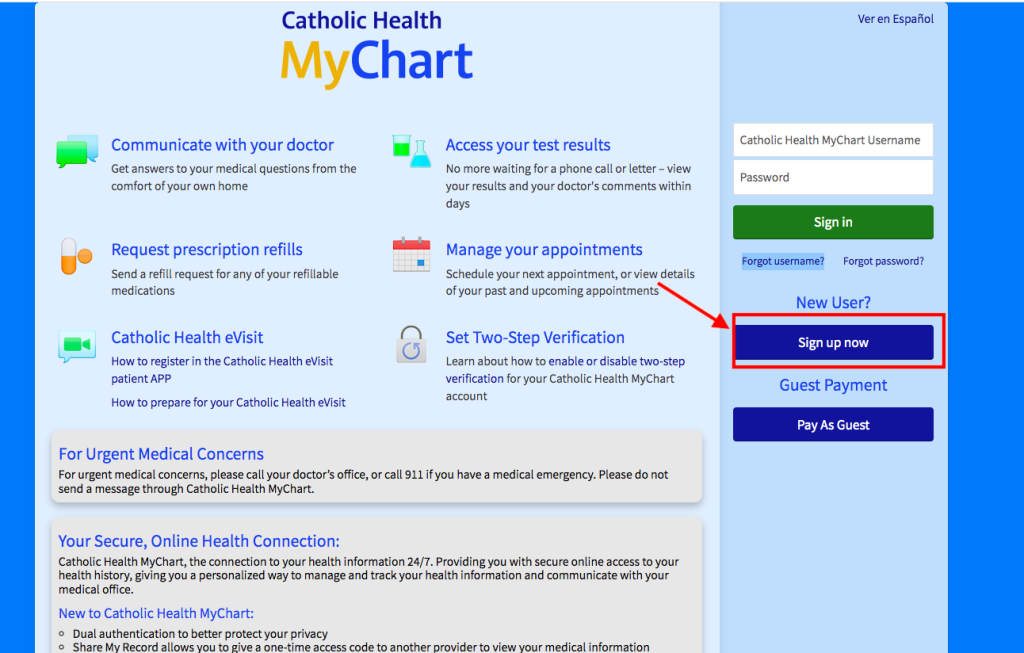 Catholic Health Patient Portal