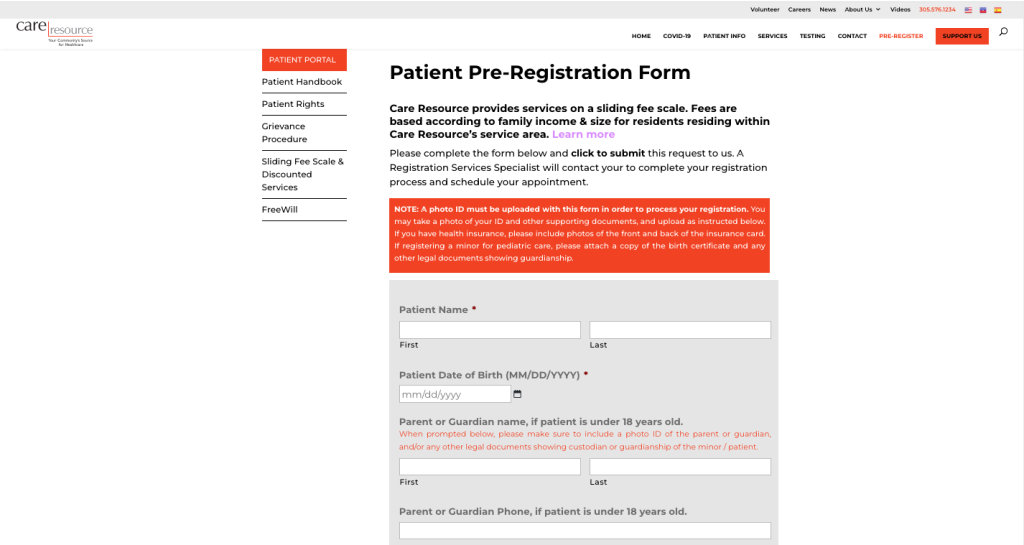 Care Resource Patient Portal