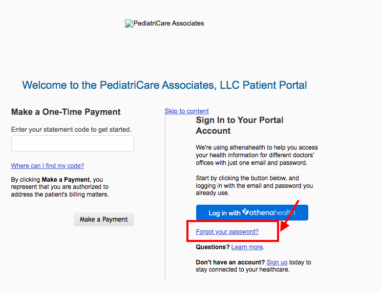 Pediatricare Associates Patient Portal