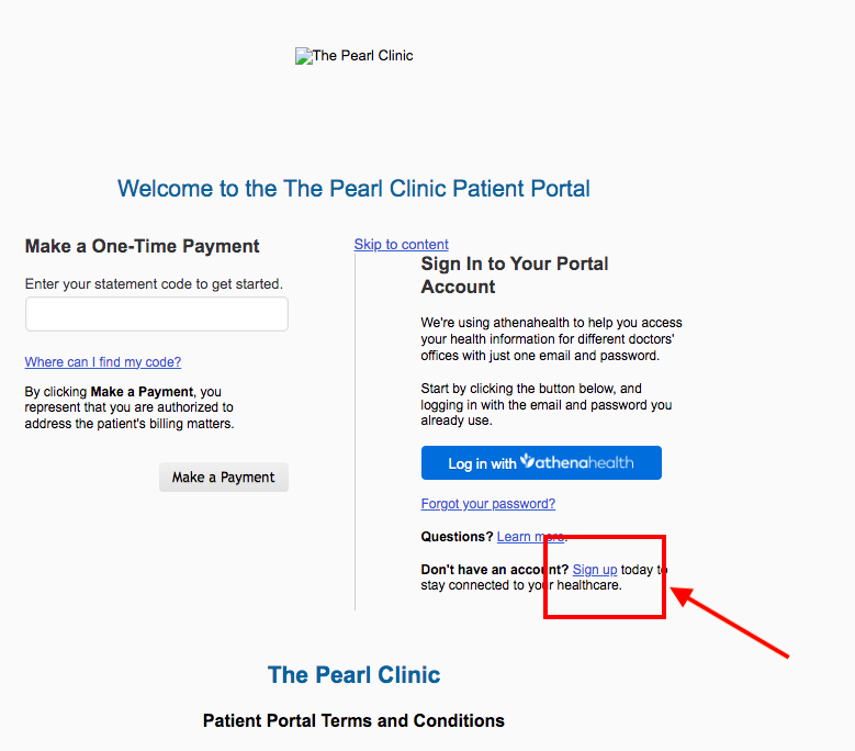 Pearl Clinic Patient Portal