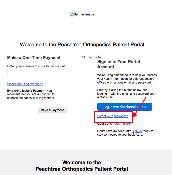Peachtree Orthopedic Clinic Patient Portal
