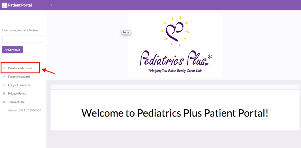 Pediatrics Plus Patient Portal