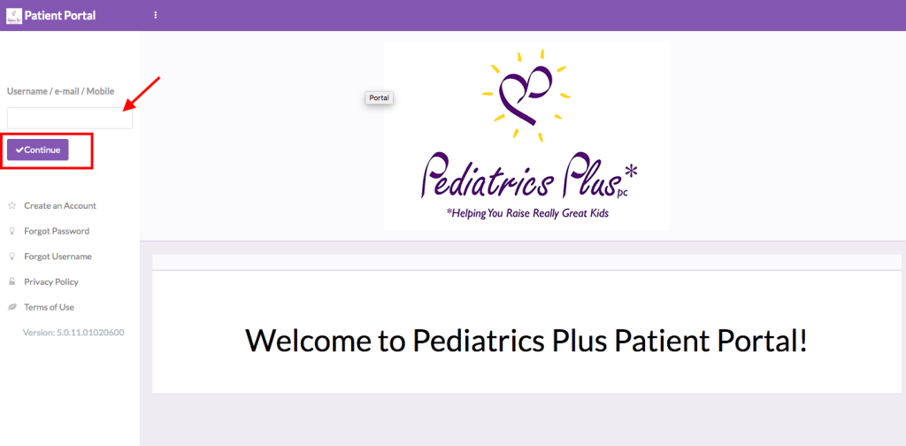 Pediatrics Plus Patient Portal