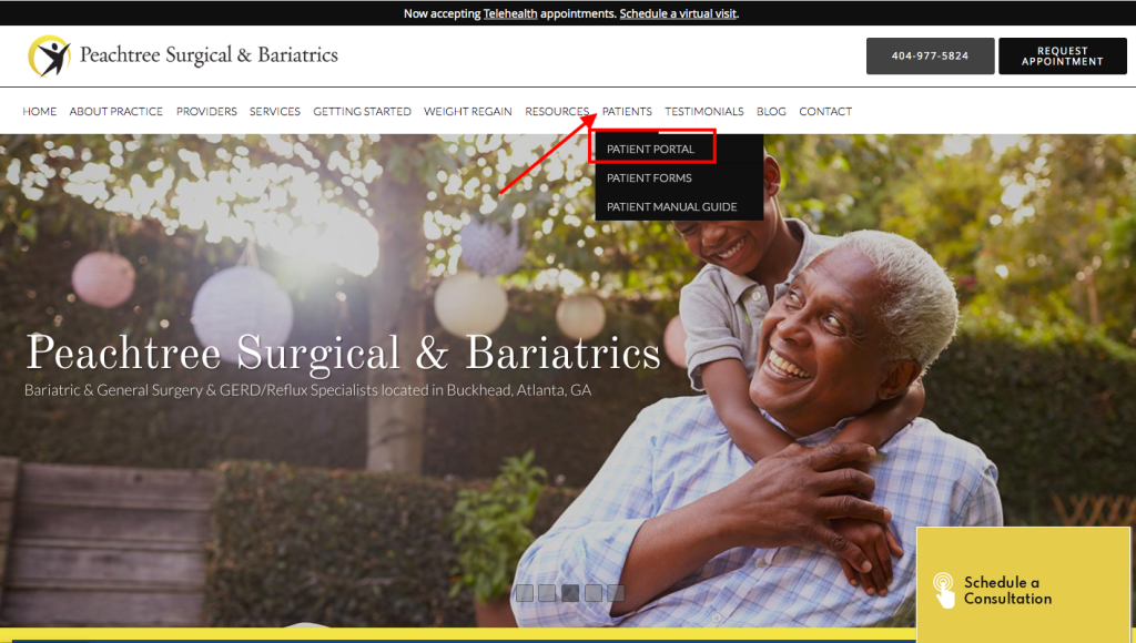 Peachtree Bariatrics Patient Portal