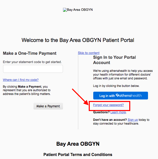 Bay Area Ob-Gyn Patient Portal