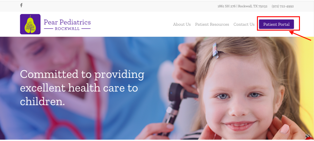 Pear Pediatrics Patient Portal
