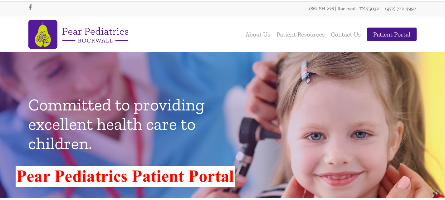 Pear Pediatrics Patient Portal