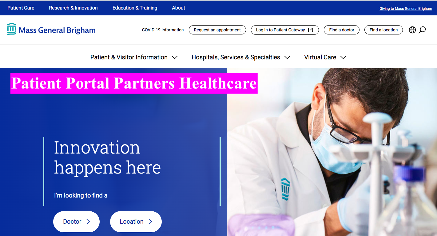 Patient Portal Partners Healthcare