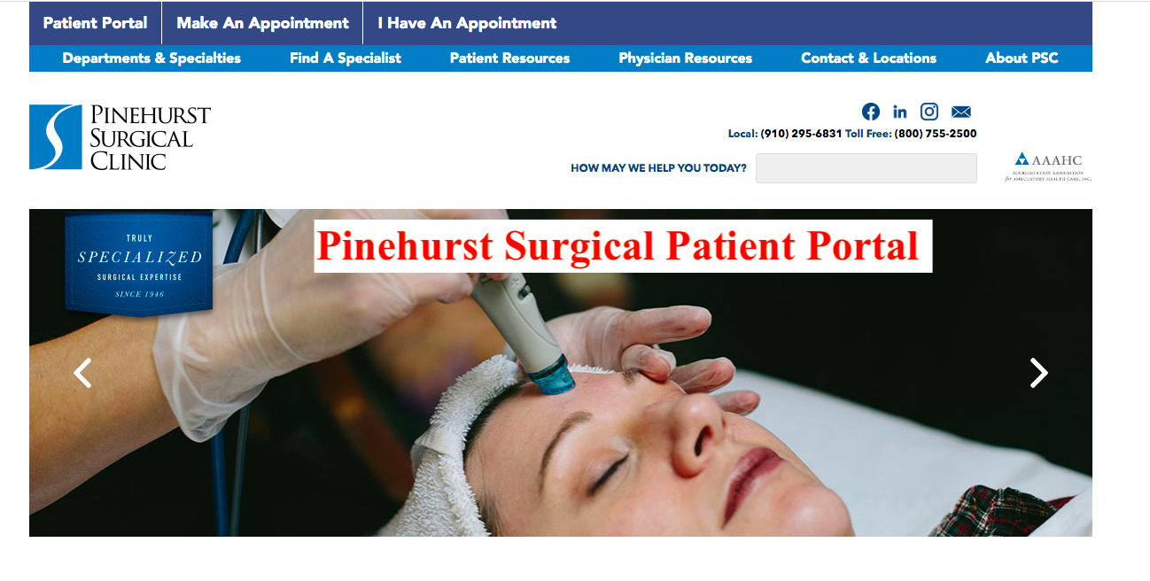 pinehurst surgical patient portal login