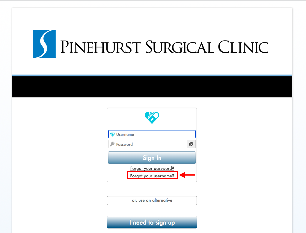 Pinehurst Surgical Patient Portal