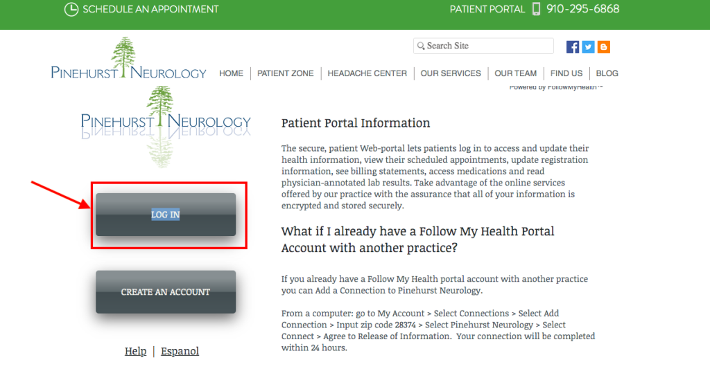 Pinehurst Neurology Patient Portal