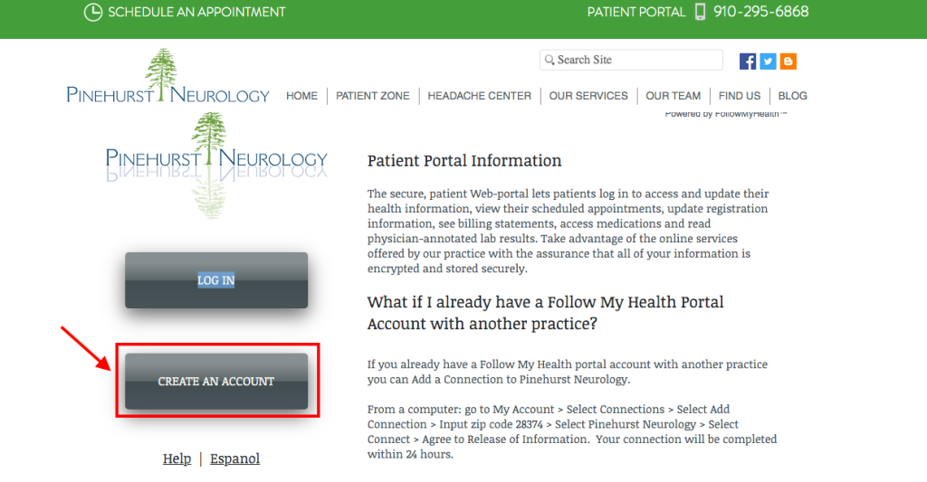 Pinehurst Neurology Patient Portal