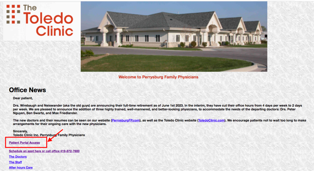 Perrysburg Family Physicians Patient Portal