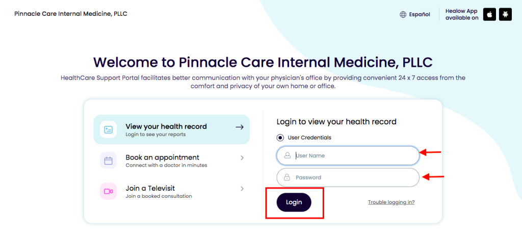 Pinnacle Care Patient Portal Login