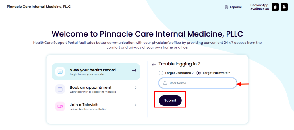 Pinnacle Care Patient Portal Login