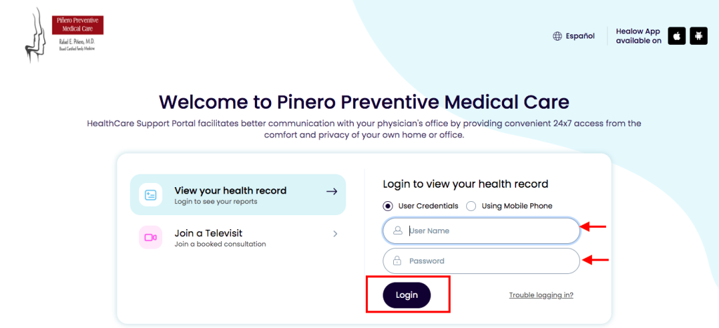Pinero Medical Patient Portal