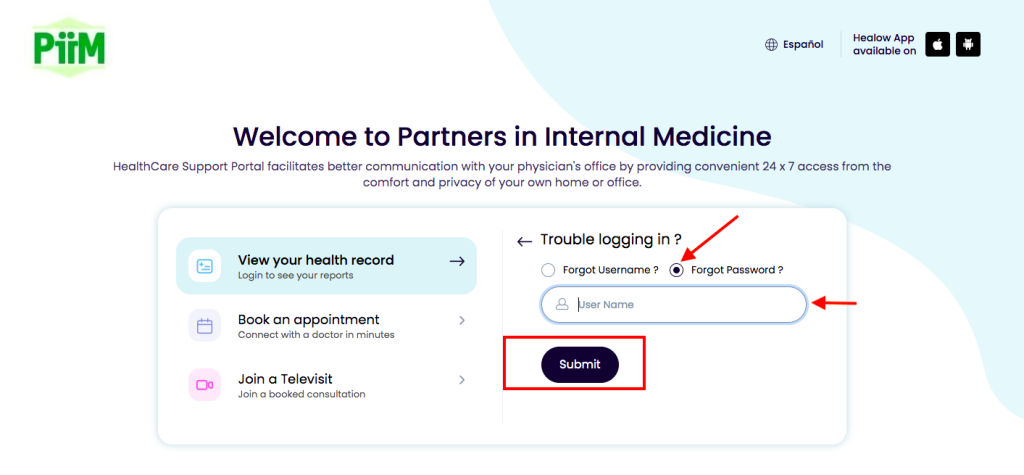 PIIM Patient Portal
