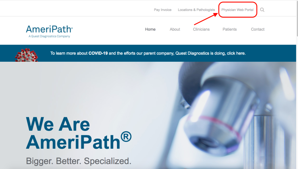 Ameripath Patient Portal
