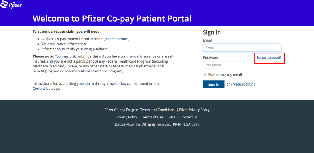 Pfizer Patient Portal 