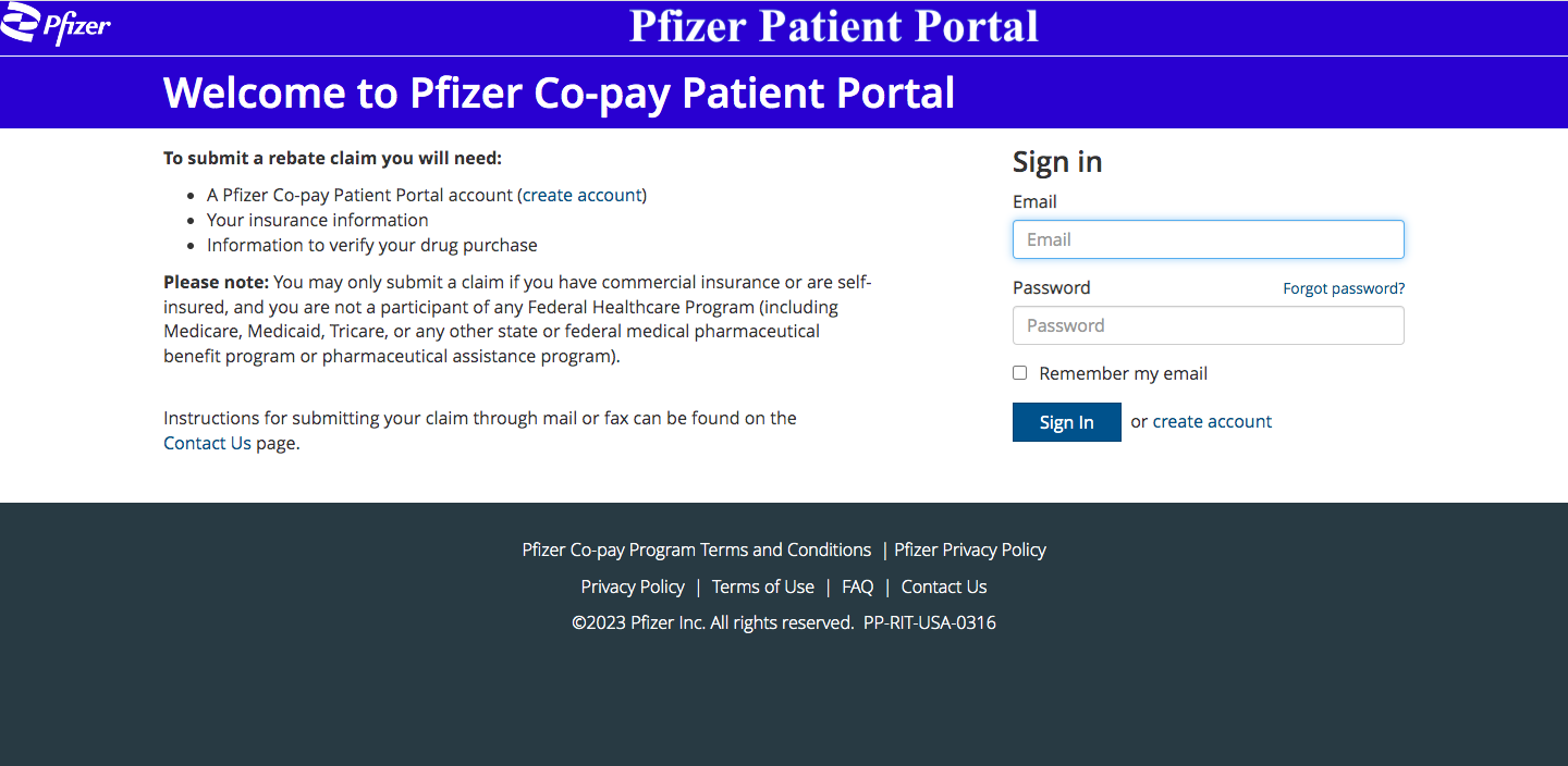 Pfizer Patient Portal