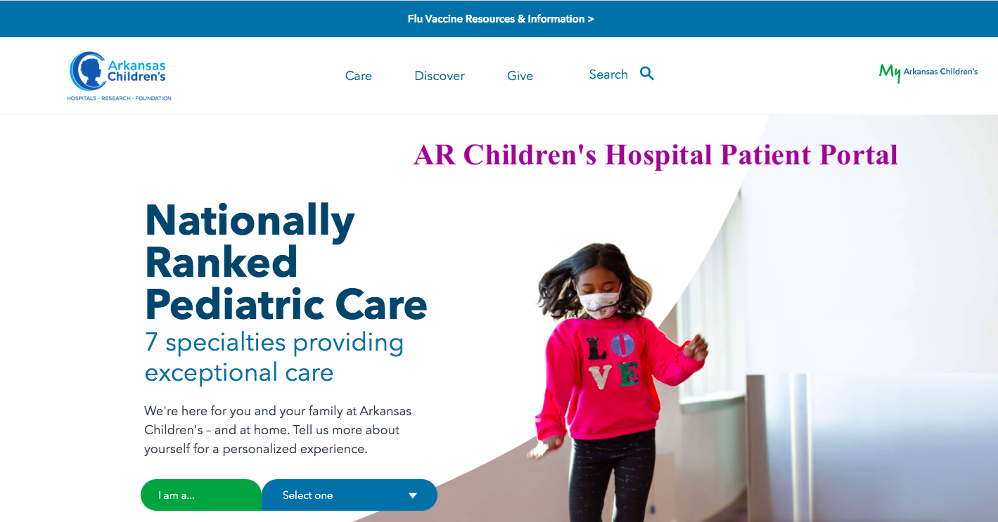 AR Children's Hospital Patient Portal
