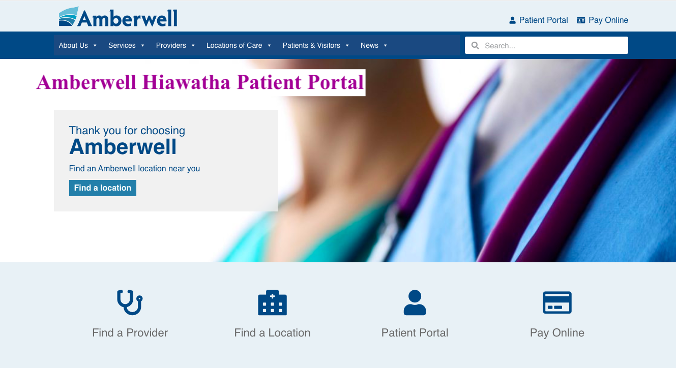Amberwell Hiawatha Patient Portal