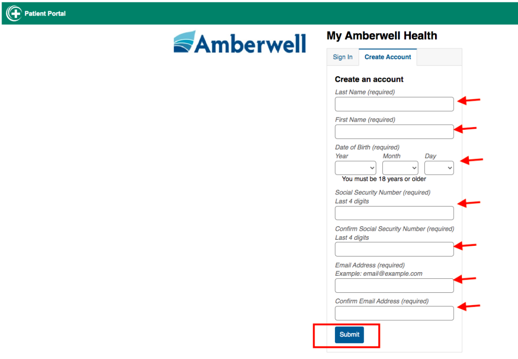 Amberwell Hiawatha Patient Portal