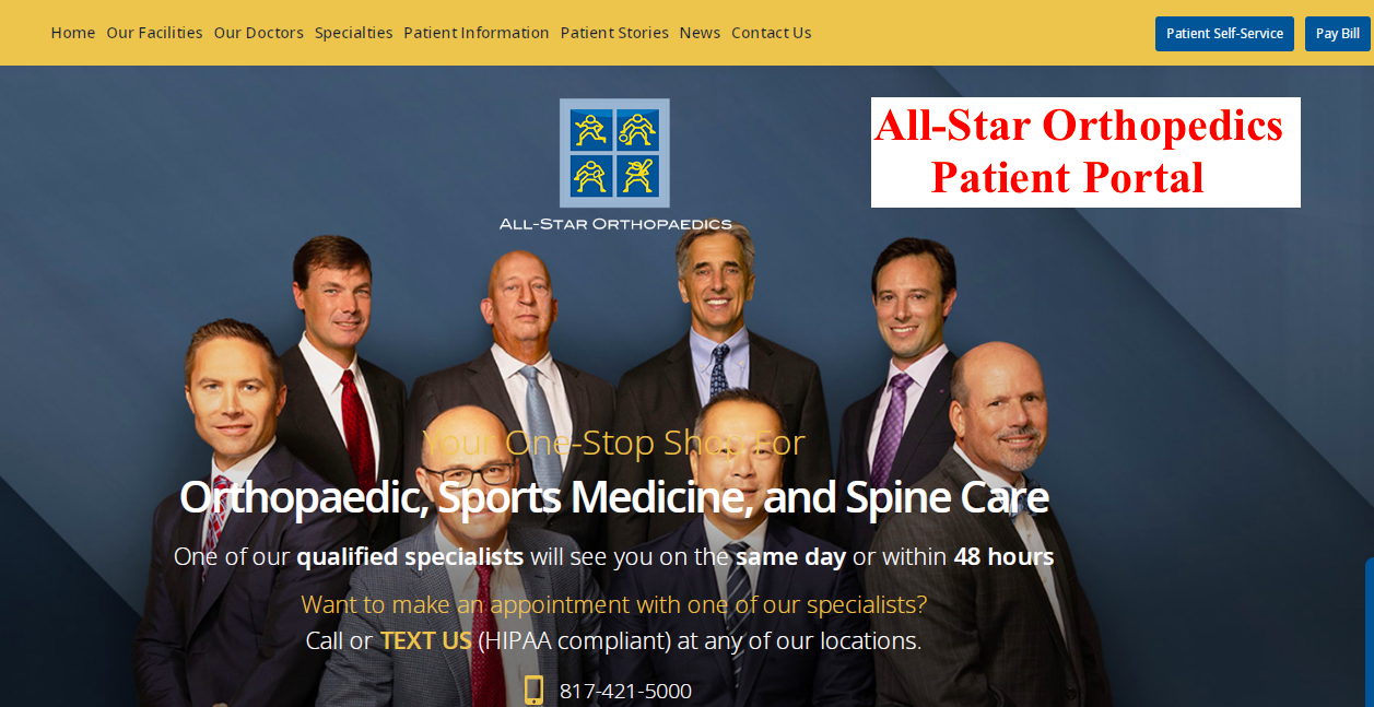 all star orthopedics patient portal