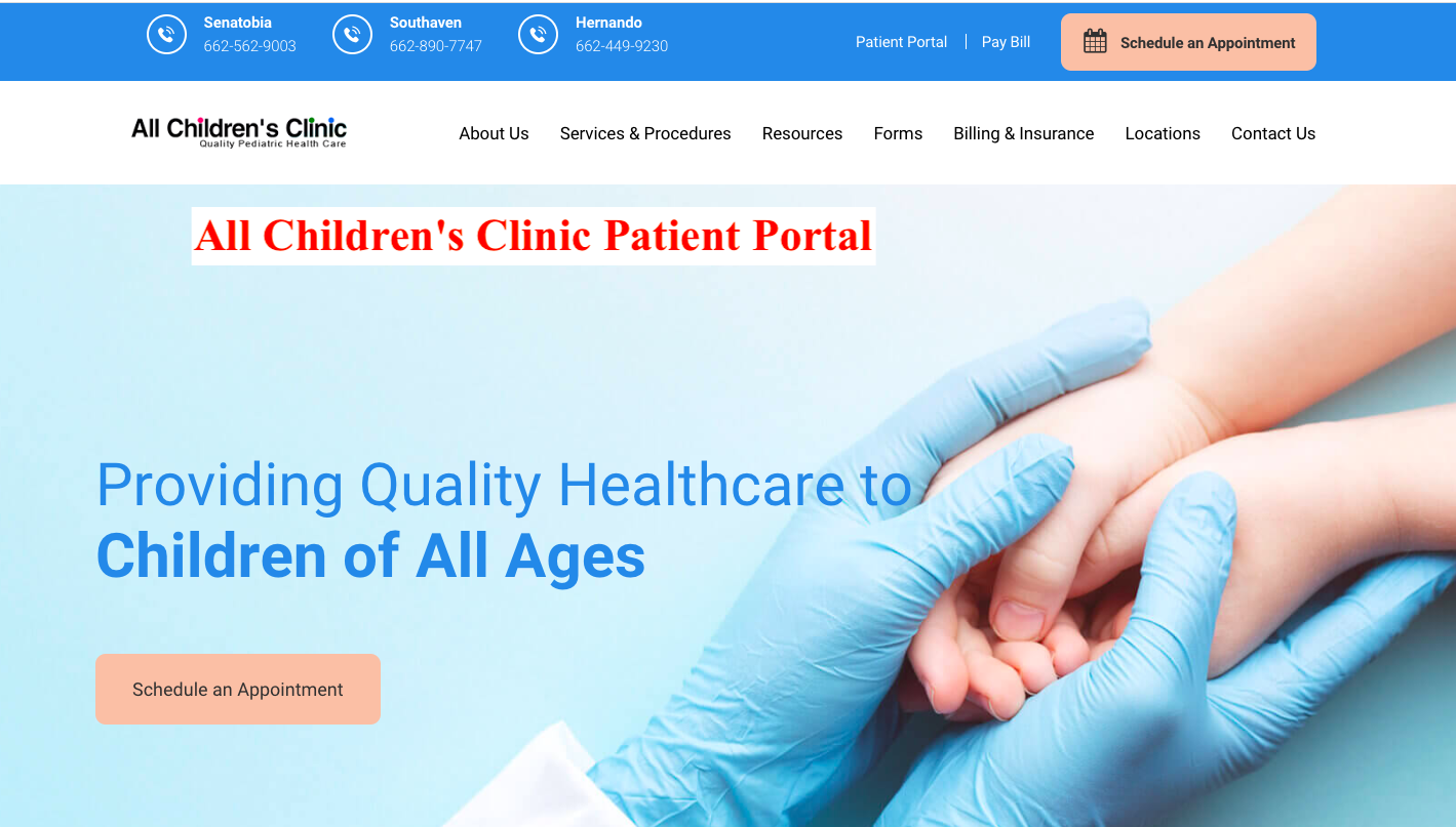 All Children's Clinic Patient Portal
