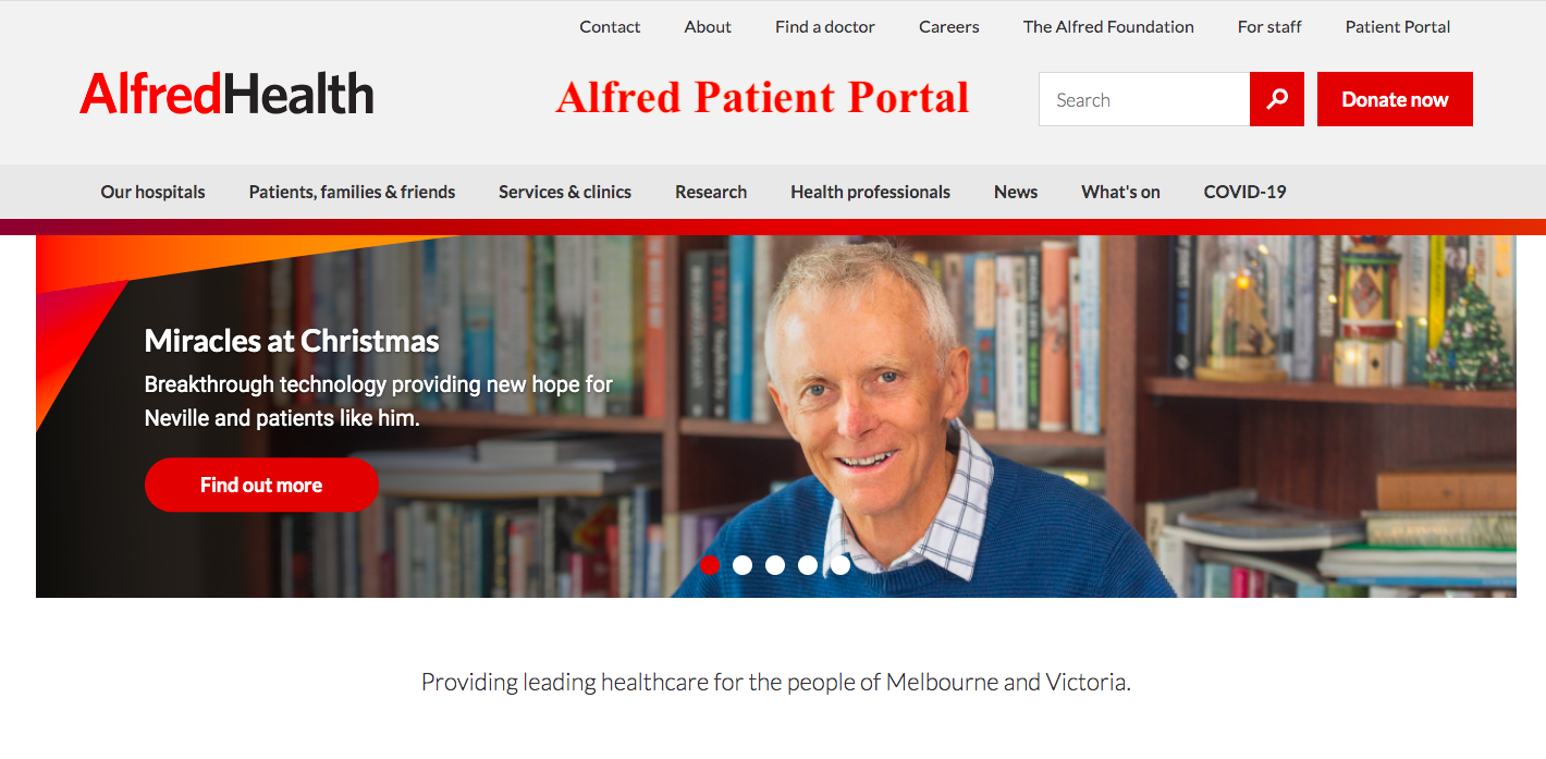 alfred patient portal