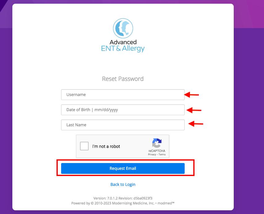 Advanced ENT and Allergy Patient Portal Login