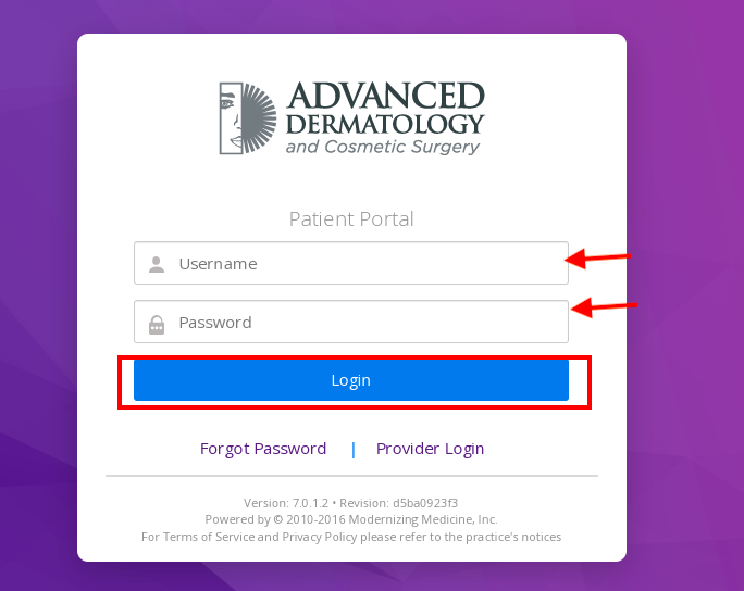 Advanced Dermcare Patient Portal