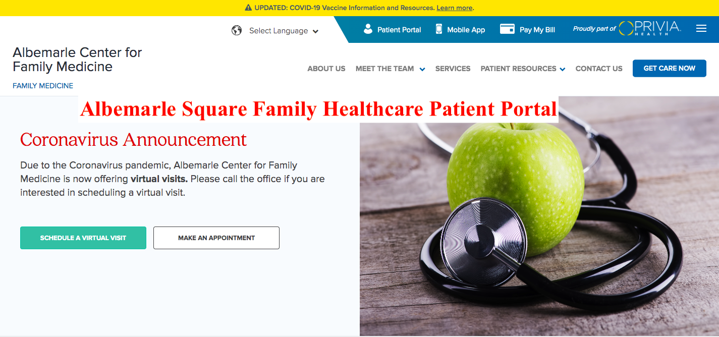 albemarle square family healthcare patient portal
