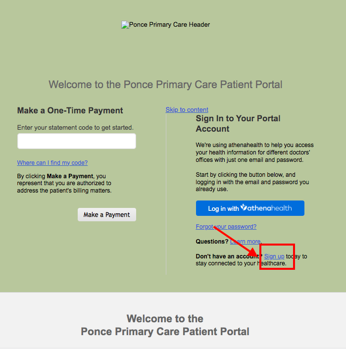 Ponce Primary Care Patient Portal 