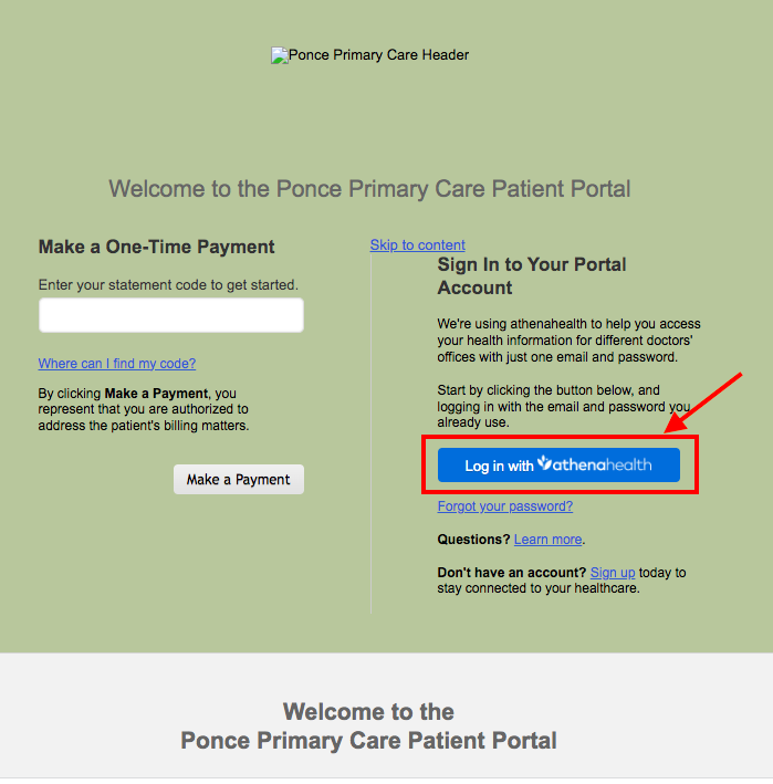 Ponce Primary Care Patient Portal 