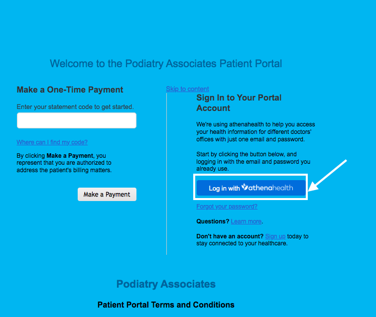 Podiatry Associates Patient Portal