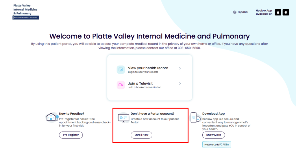 Platte Valley Internal Medicine Patient Portal