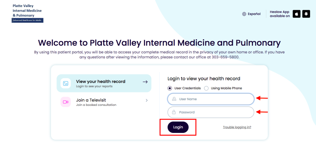 Platte Valley Internal Medicine Patient Portal